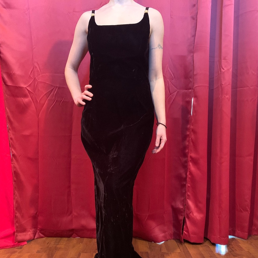 Vintage Sexy Velvet Maxi Dress